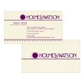 Custom 1-2 Color Business Cards, CLASSIC® Laid Natural White 80#, Flat Print, 1 Custom Ink, 2-Sided,