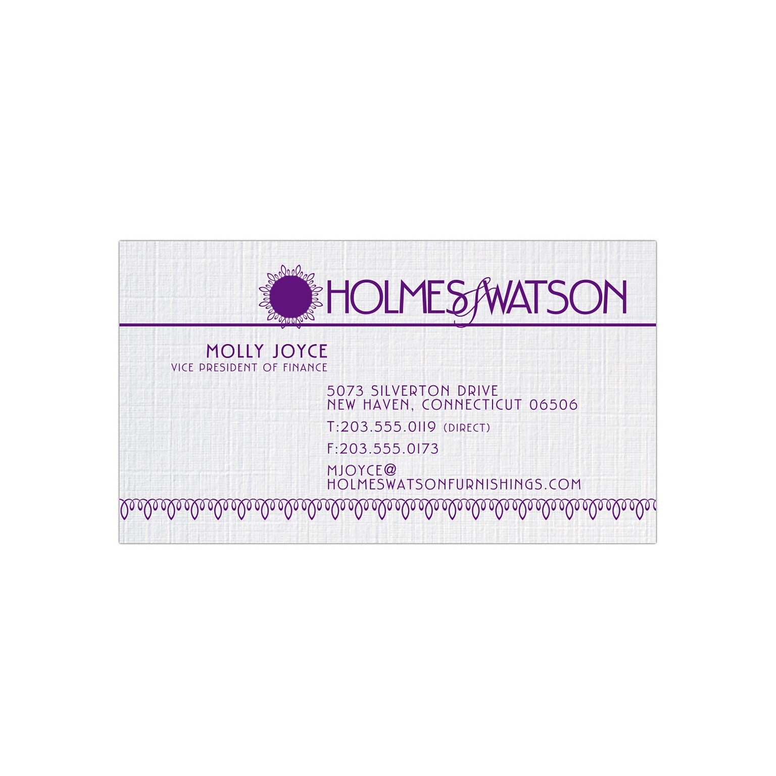 Custom 1-2 Color Business Cards, CLASSIC® Linen Solar White 80#, Flat Print, 1 Custom Ink, 1-Sided, 250/PK