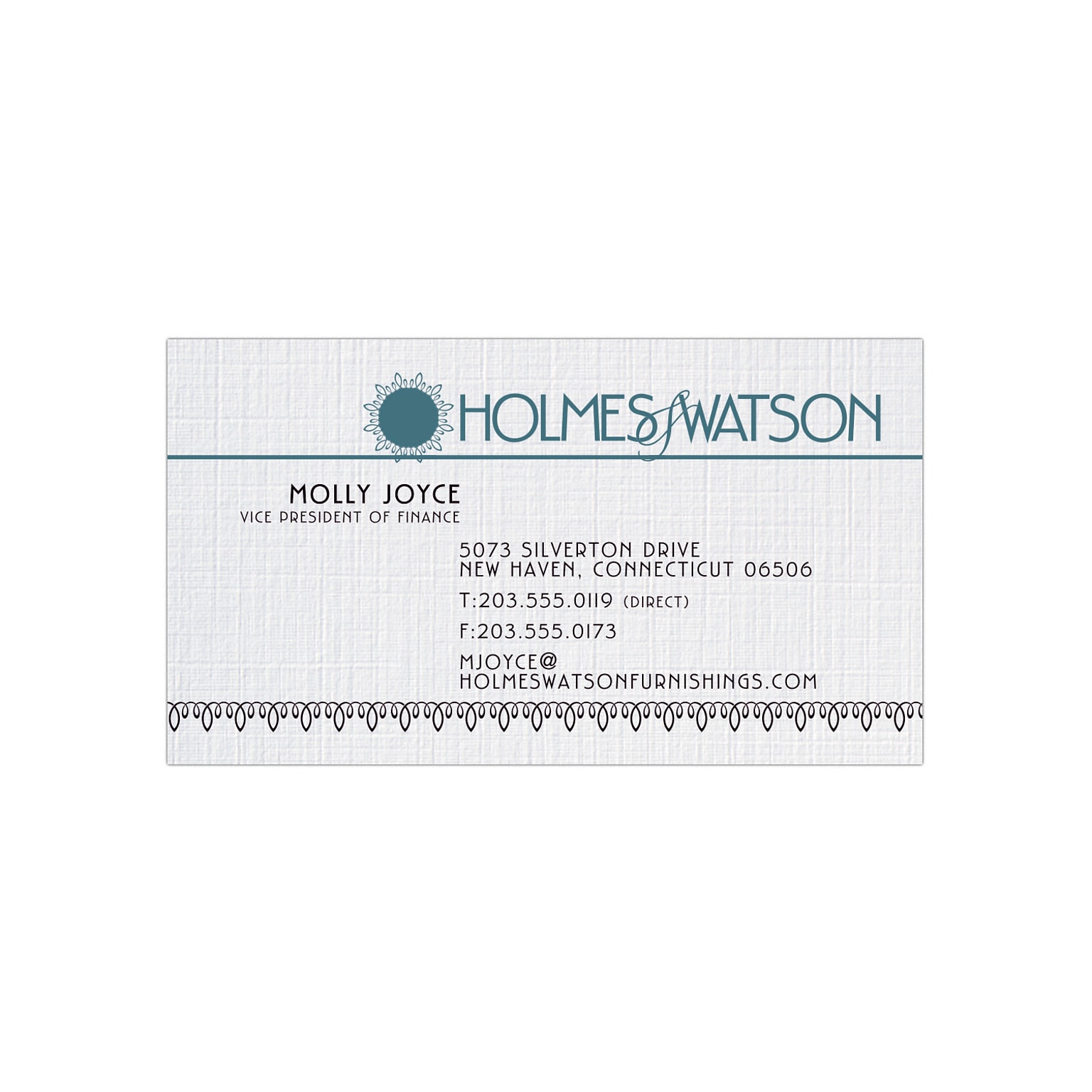 Custom 1-2 Color Business Cards, CLASSIC® Linen Solar White 80#, Flat Print, 1 Standard & 1 Custom Inks, 1-Sided, 250/PK