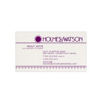 Custom 1-2 Color Business Cards, CLASSIC® Linen Antique Gray 80#, Flat Print, 1 Custom Ink, 1-Sided,