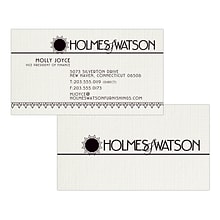 Custom 1-2 Color Business Cards, CLASSIC® Linen Antique Gray 80#, Flat Print, 1 Standard Ink, 2-Side