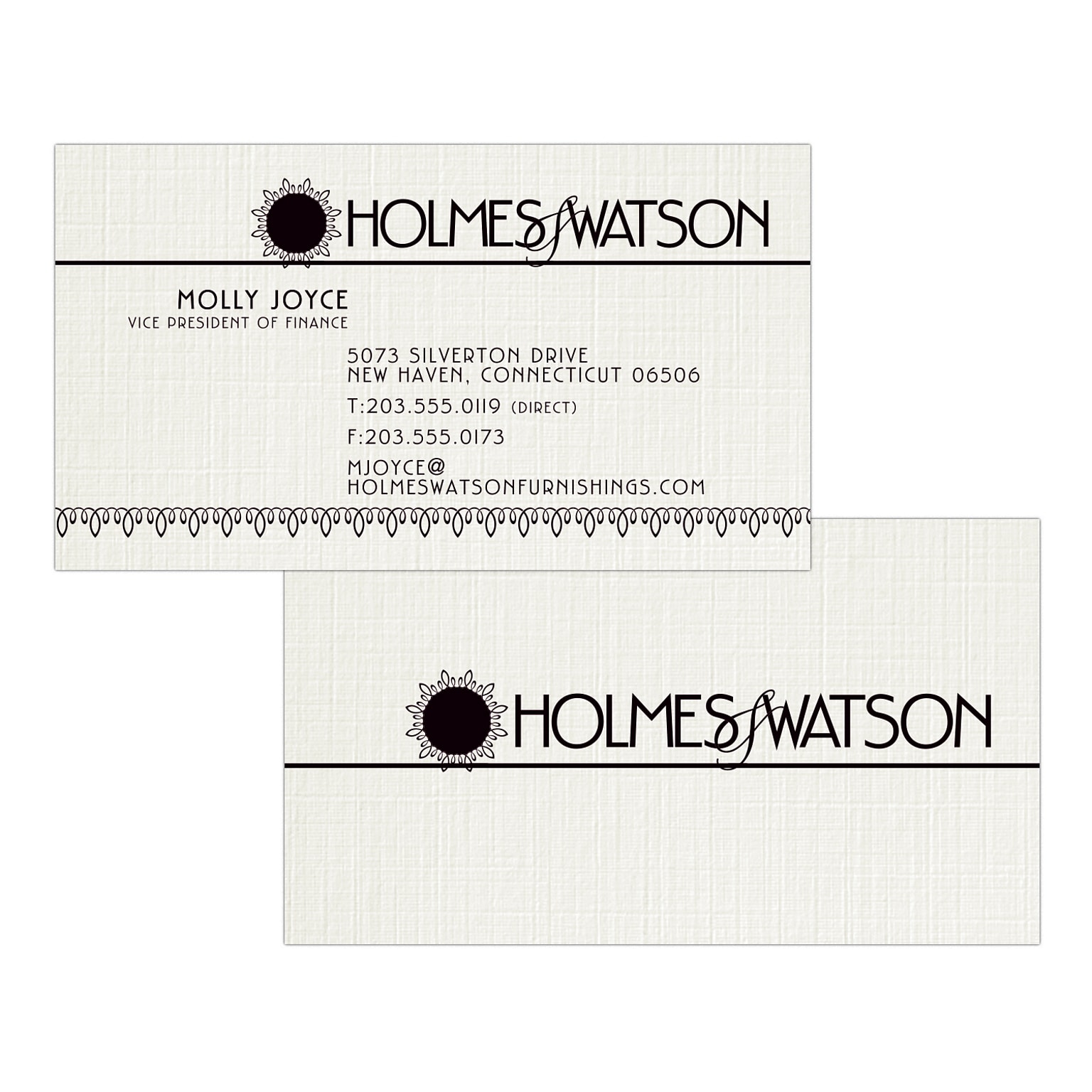 Custom 1-2 Color Business Cards, CLASSIC® Linen Antique Gray 80#, Flat Print, 1 Standard Ink, 2-Sided, 250/PK