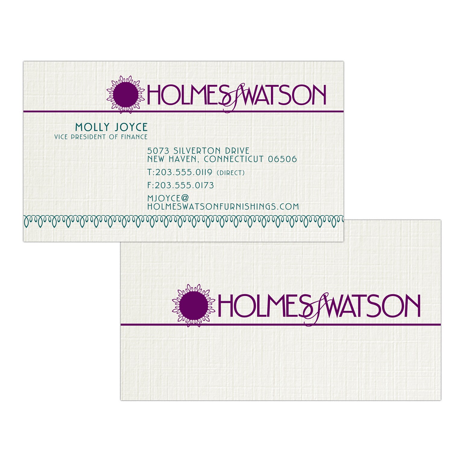 Custom 1-2 Color Business Cards, CLASSIC® Linen Antique Gray 80#, Flat Print, 2 Custom Inks, 2-Sided, 250/PK