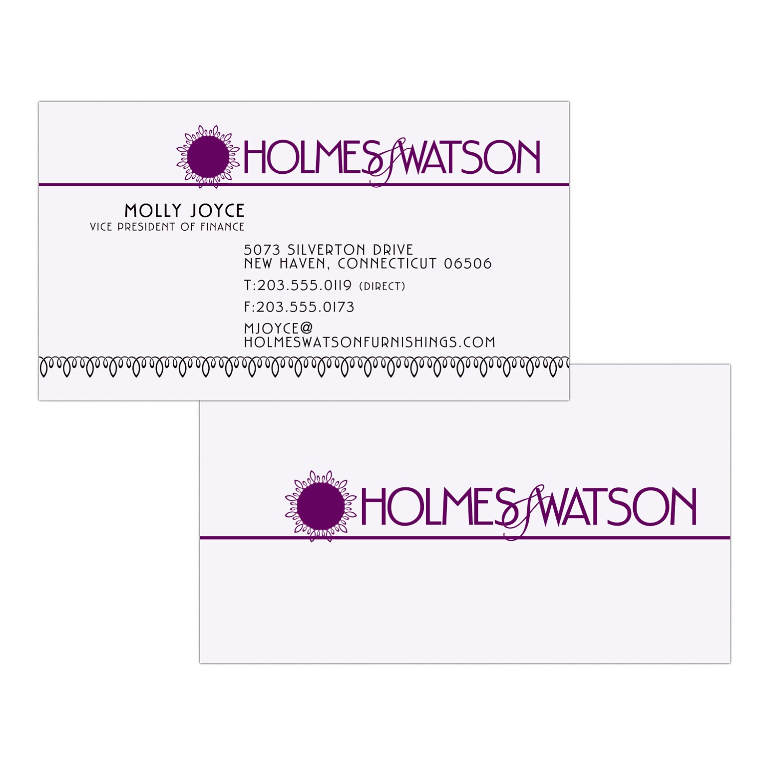 Custom 1-2 Color Business Cards, White 14 pt. Uncoated, Flat Print, 2 Custom Inks, 2-Sided, 250/PK