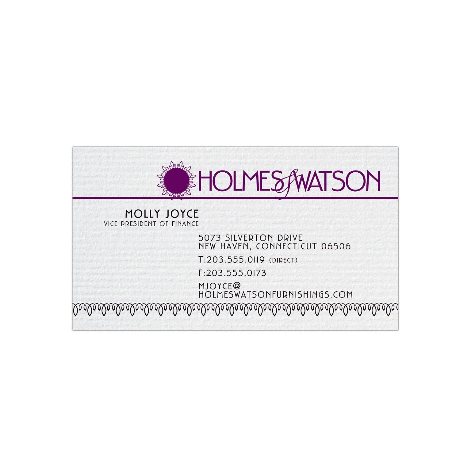 Custom 1-2 Color Business Cards, CLASSIC® Laid Solar White 120#, Flat Print, 1 Standard & 1 Custom Inks, 1-Sided, 250/PK