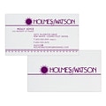 Custom 1-2 Color Business Cards, CLASSIC® Laid Solar White 120#, Flat Print, 1 Custom Ink, 2-Sided,