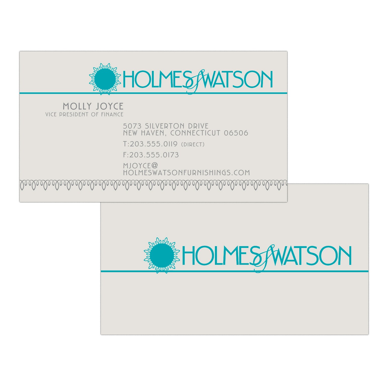 Custom 1-2 Color Business Cards, Gray Index 110#, Flat Print, 2 Standard Inks, 2-Sided, 250/PK