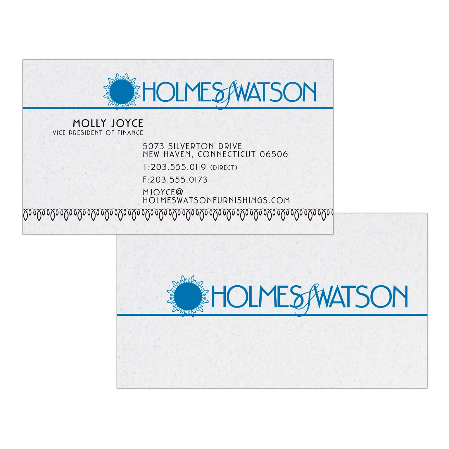 Custom 1-2 Color Business Cards, CLASSIC CREST® Smooth Whitestone 80#, Flat Print, 2 Standard Inks, 2-Sided, 250/PK