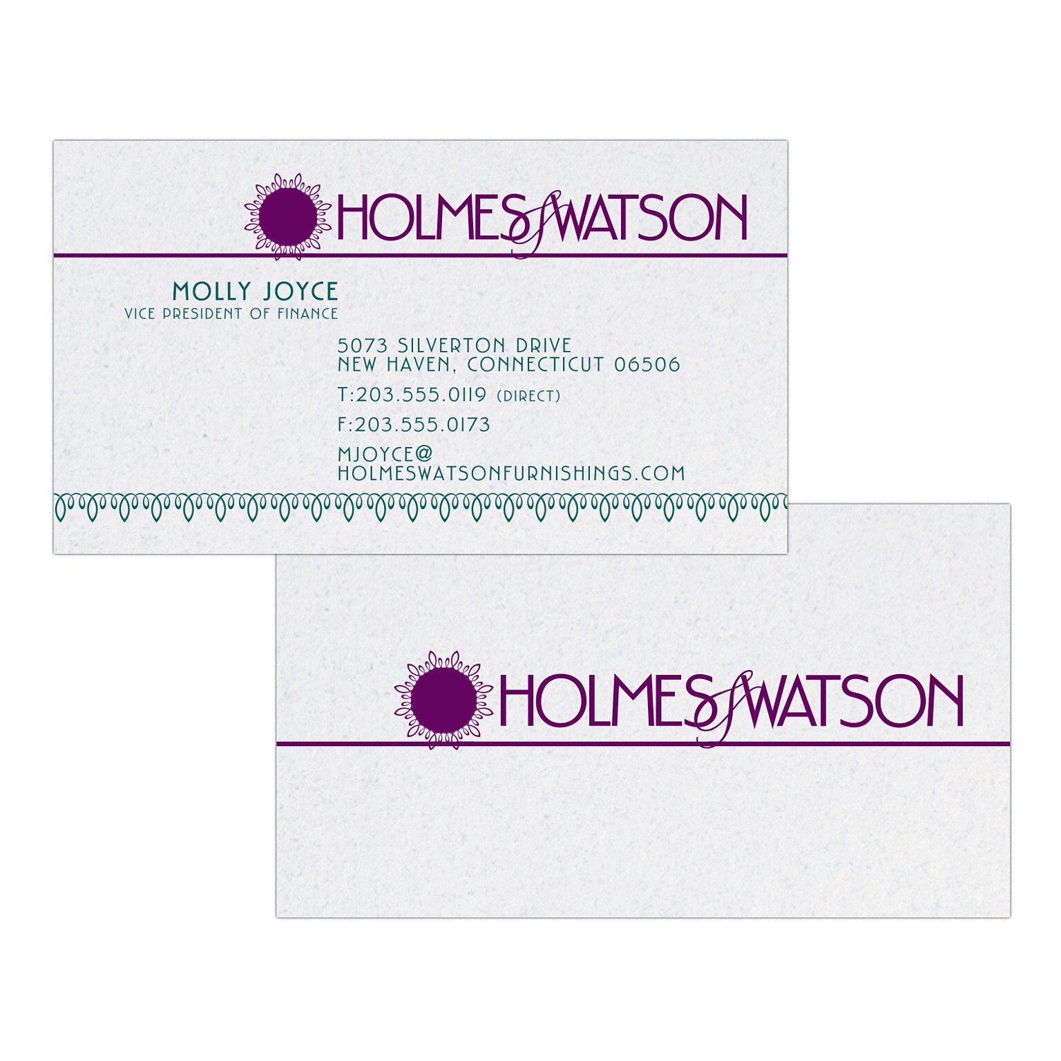 Custom 1-2 Color Business Cards, CLASSIC CREST® Smooth Whitestone 80#, Flat Print, 2 Custom Inks, 2-Sided, 250/PK