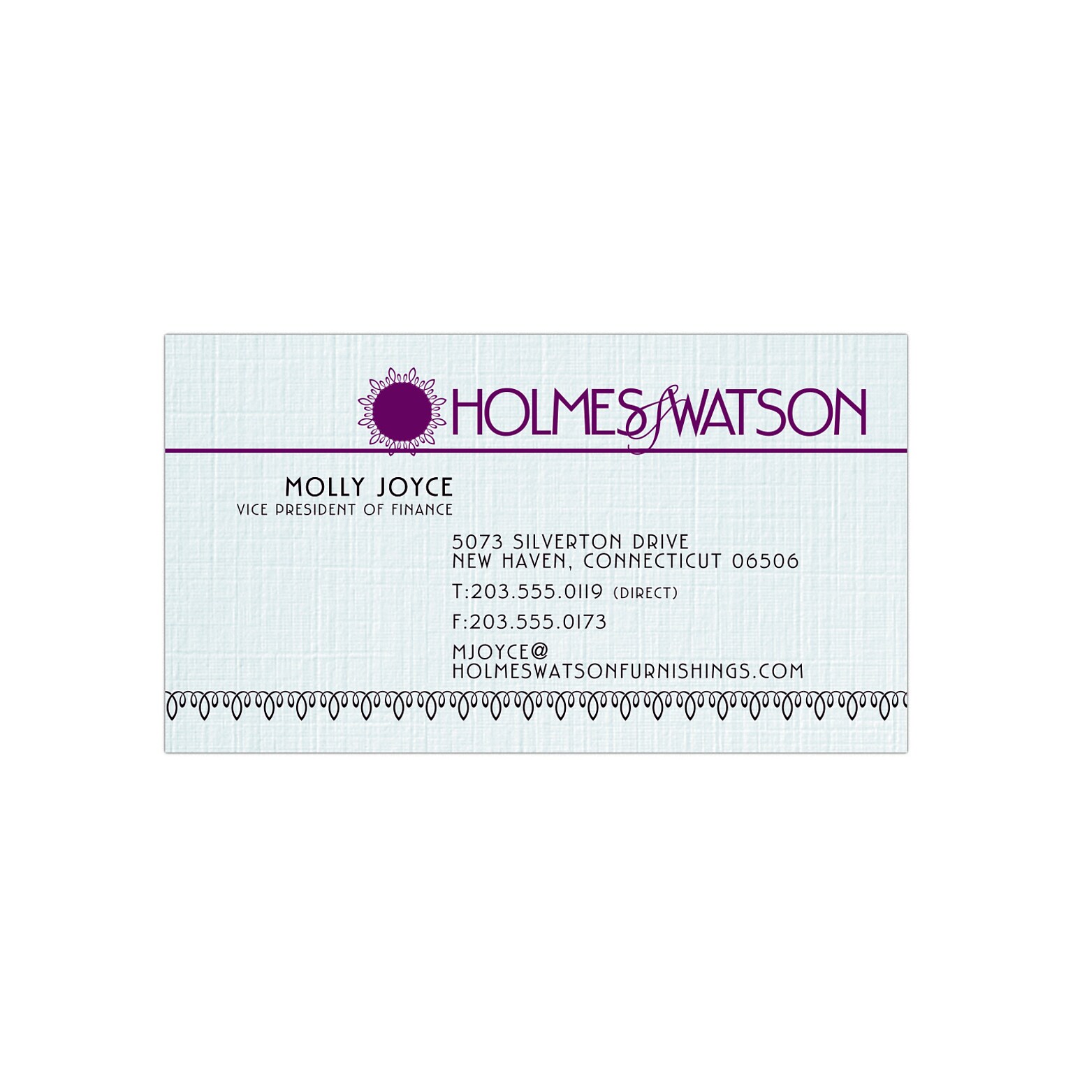 Custom 1-2 Color Business Cards, CLASSIC® Linen Haviland Blue 80#, Flat Print, 1 Standard & 1 Custom Inks, 1-Sided, 250/PK