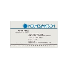 Custom 1-2 Color Business Cards, CLASSIC CREST® Smooth Antique Gray 80#, Flat Print, 2 Standard Inks