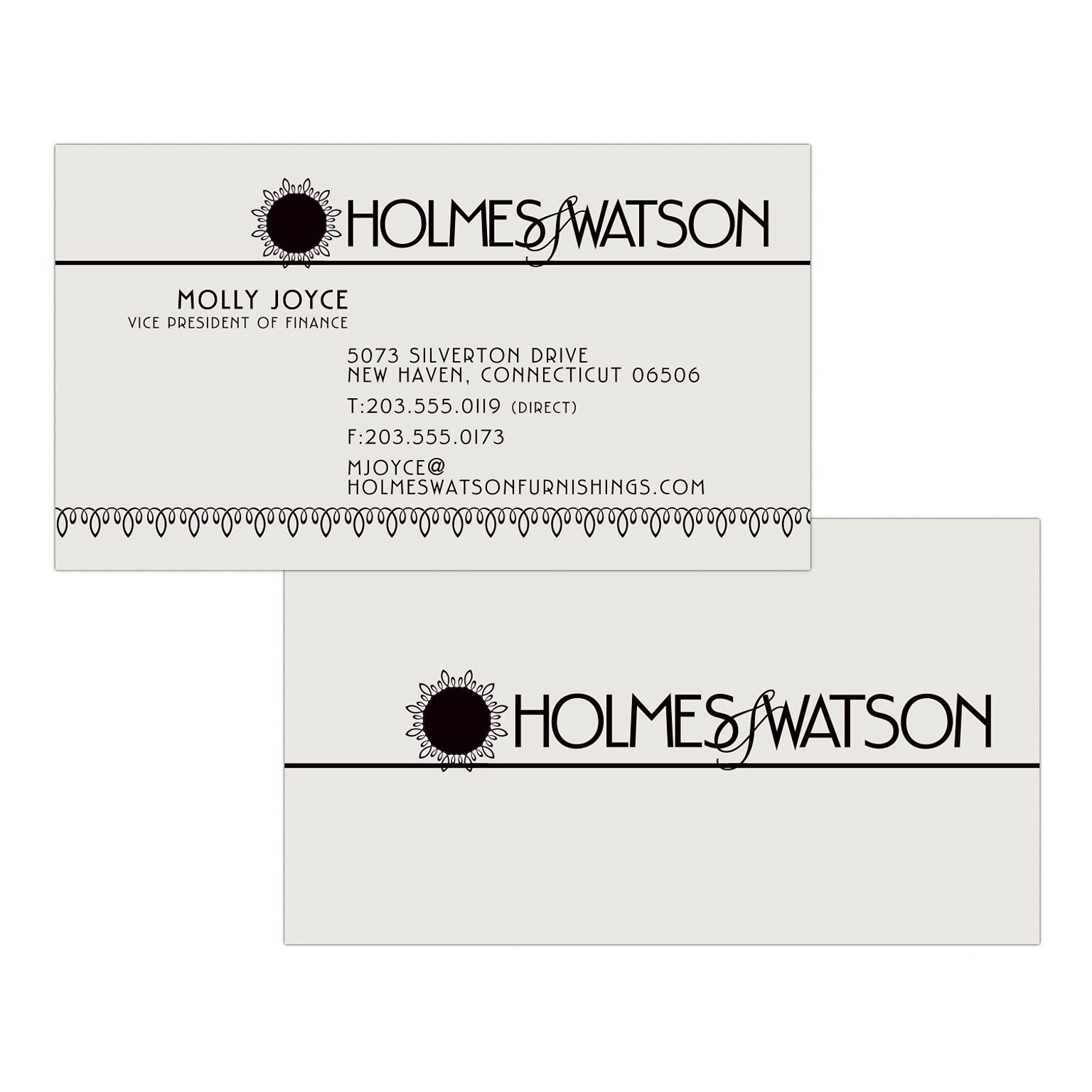 Custom 1-2 Color Business Cards, CLASSIC CREST® Smooth Antique Gray 80#, Flat Print, 1 Standard Ink, 2-Sided, 250/PK