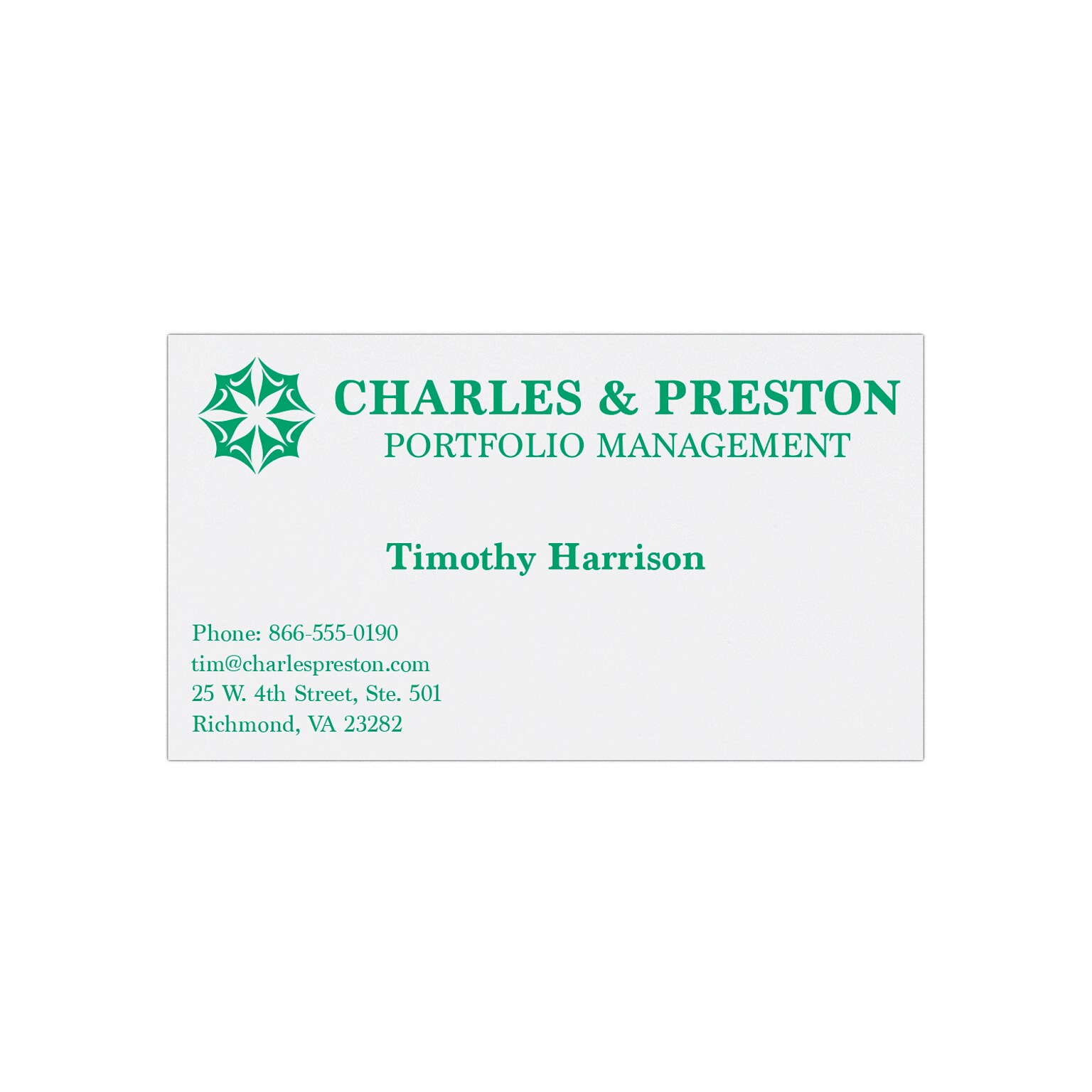 Custom 1-2 Color Business Cards, White Vellum 80#, Flat Print, 1 Standard Ink, 1-Sided, 250/PK