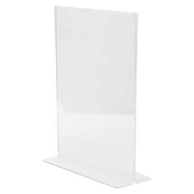 AdirOffice Sign Holder, 8.5 x 11, Clear Acrylic, 12/Pack (639-8511-12-TS)