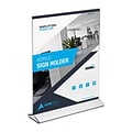 AdirOffice Sign Holder, 8.5 x 11, Clear Acrylic, 6/Pack (639-8511-6-TL)