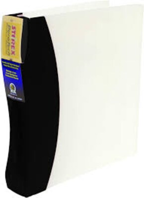 Storex DuraTech 1.5 3-Ring Binder, Black/Frost (22626S06C)