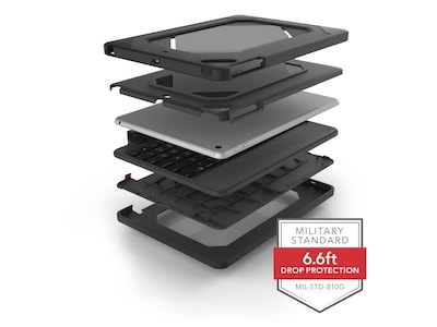Zagg A97RGK-BB0 Rugged Book Polycarbonate Folio for 9.7" iPad, Black