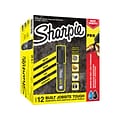 Sharpie PRO XL Permanent Markers, Chisel Tip, Black, 12/Pack (2018344)