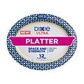 Dixie Ultra Paper Platter, 12.5 Dia, Orange/Blue/White, 12/Pack (16173/01C)