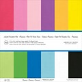 American Crafts AM71824 American Crafts Smooth Cardstock Pack 12X12 48/Pkg-Primaries, 12 Colors/4 Each
