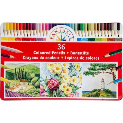 Fantasia 10100200 Fantasia Color Pencil Tin 36/Pkg