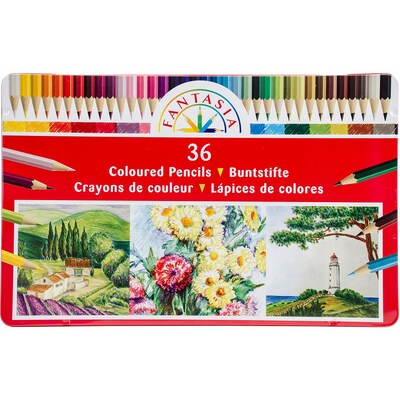 Fantasia 10100200 Fantasia Color Pencil Tin 36/Pkg