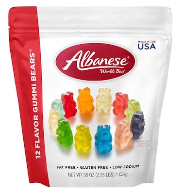 Albanese Fruity 12 Flavor Gummi Bears, 36 oz, 12 (ACG53336)