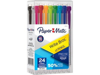 Paper Mate Write Bros. Precise Mechanical Pencil, 0.5mm, #2 Hard Lead, 2 Dozen (2096303)