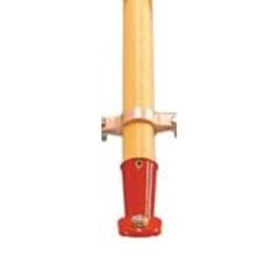 Magnolia Clear Lacquered Hardwood Metal Connector Broom Handle, 60 in (L) x 1 1/8 in (Dia)