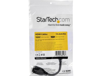 StarTech 6" HDMI Cable, Black (HD2MF6INL)