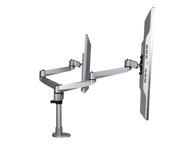 StarTech Desk Mount Dual Monitor Arm - Premium - For up to 27" Monitors, Up, Silver (ARMDUALPS)
