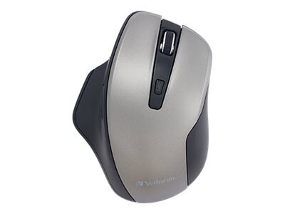 Verbatim Silent Wireless Ergonomic Optical Mouse, Graphite (70242)
