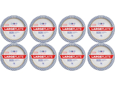 Dixie Ultra Large Paper Plate, 11.5, Blue/White/Yellow, 12/Pack (16217/01C)