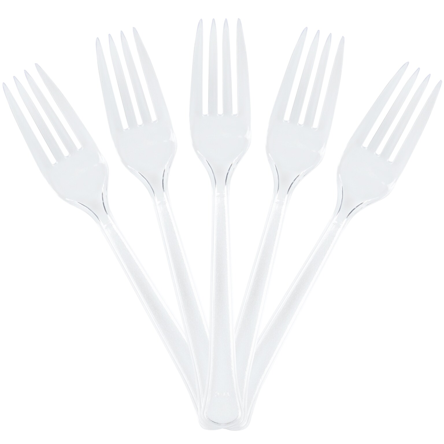 JAM Paper Premium Utensils Party Pack, Plastic Forks, Clear, 48 Disposable Forks/Pack (297F48cl)