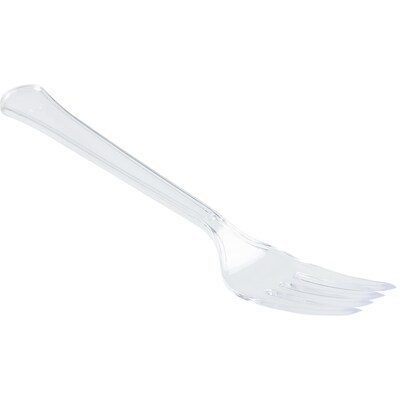 JAM Paper Premium Plastic Forks, Clear, 20 Disposable Forks/Pack (2255820743)