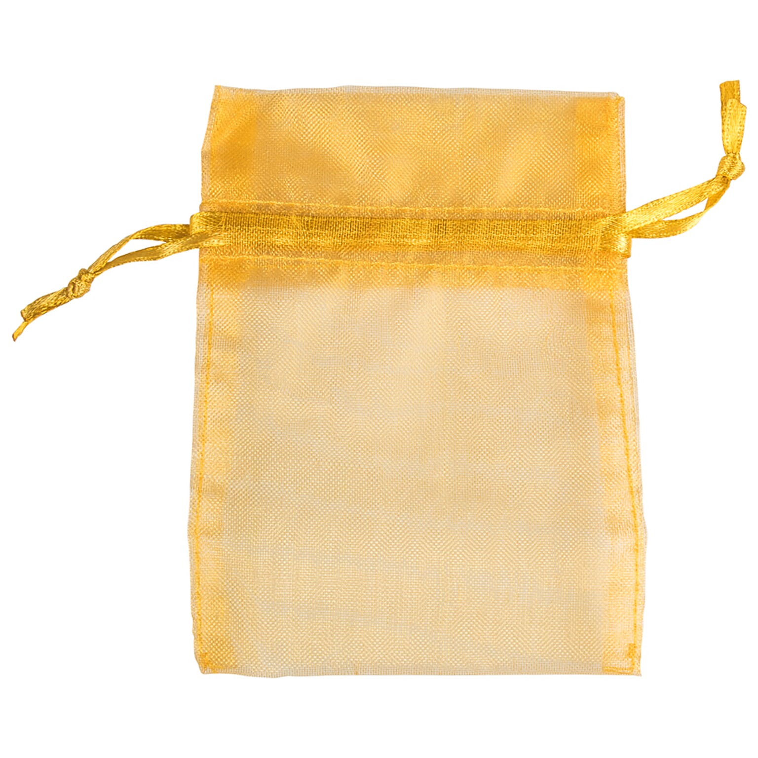 JAM Paper Solid Sheer Small Gift Bags, Gold, 96/Pack(SPC14K15B)