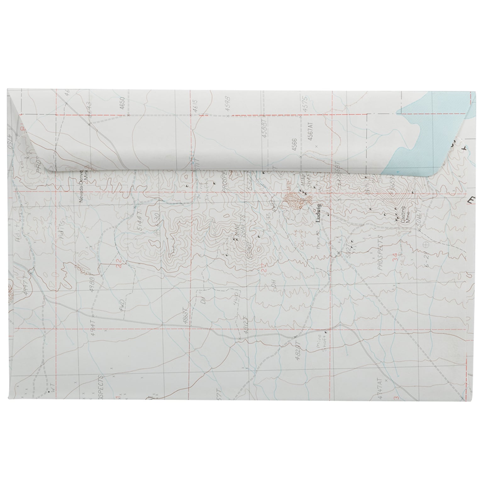 JAM Paper 6 x 9 Map Booklet Envelopes, Cartography Map Design, 25/Pack (163732)