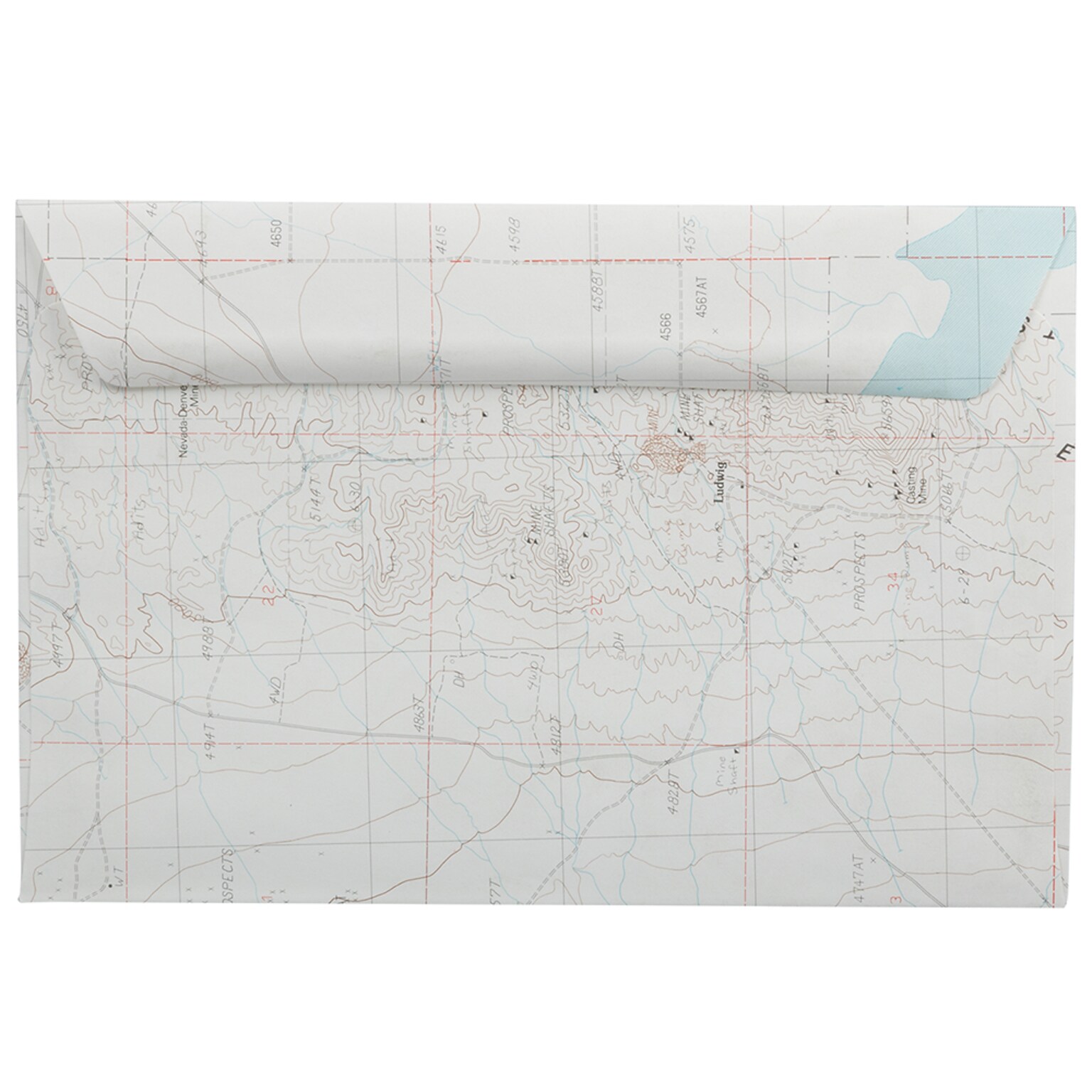 JAM Paper 6 x 9 Map Booklet Envelopes, Cartography Map Design, 25/Pack (163732)