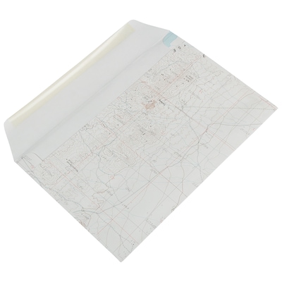 JAM Paper 6 x 9 Map Booklet Envelopes, Cartography Map Design, 25/Pack (163732)