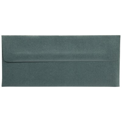 JAM Paper® #10 Metallic Business Envelopes, 4.125 x 9.5, Stardream Malachite Deep Green, Bulk 500/Box (21814898H)