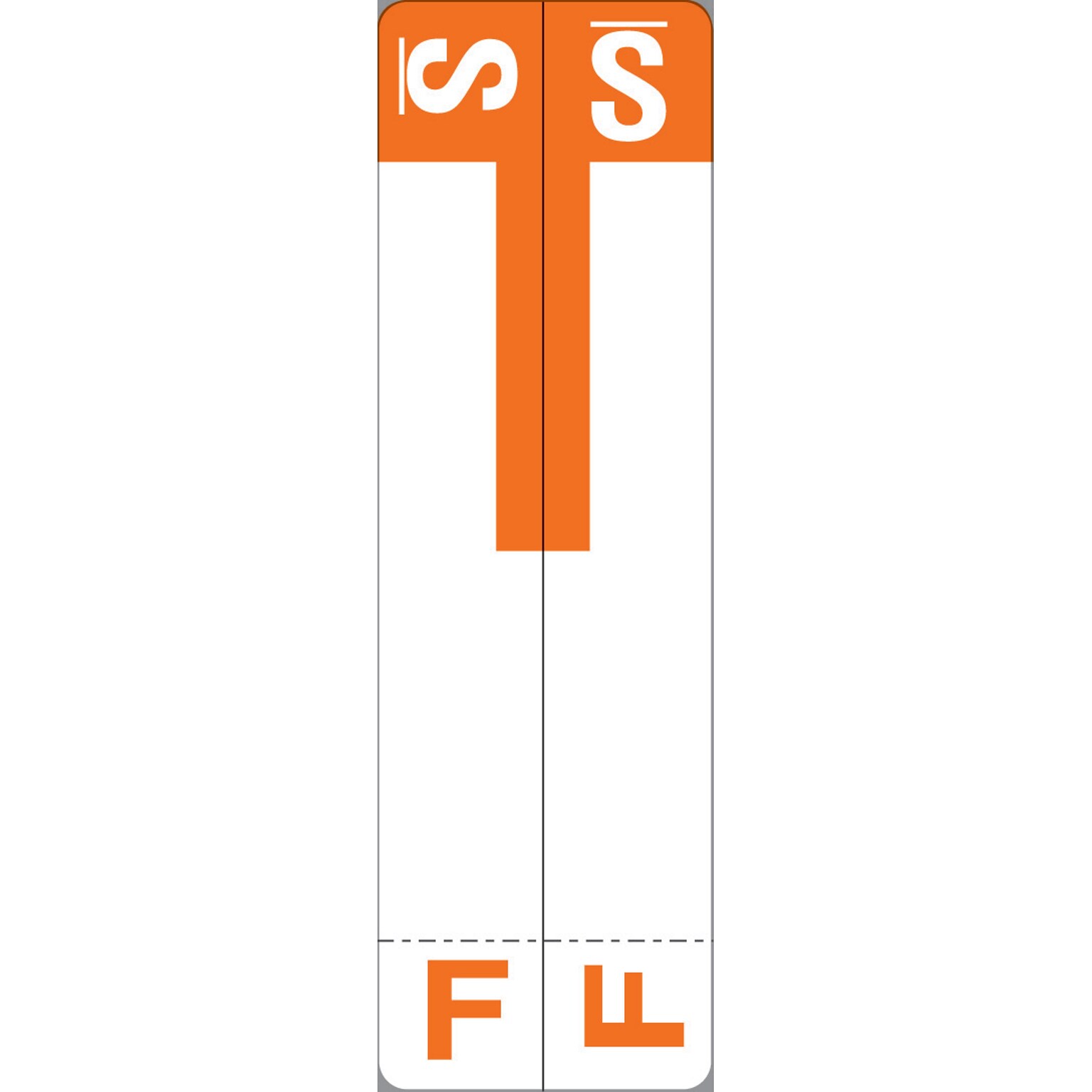 Medical Arts Press® F and S Name Labels, Orange, Smead® Alpha-Z® Compatible