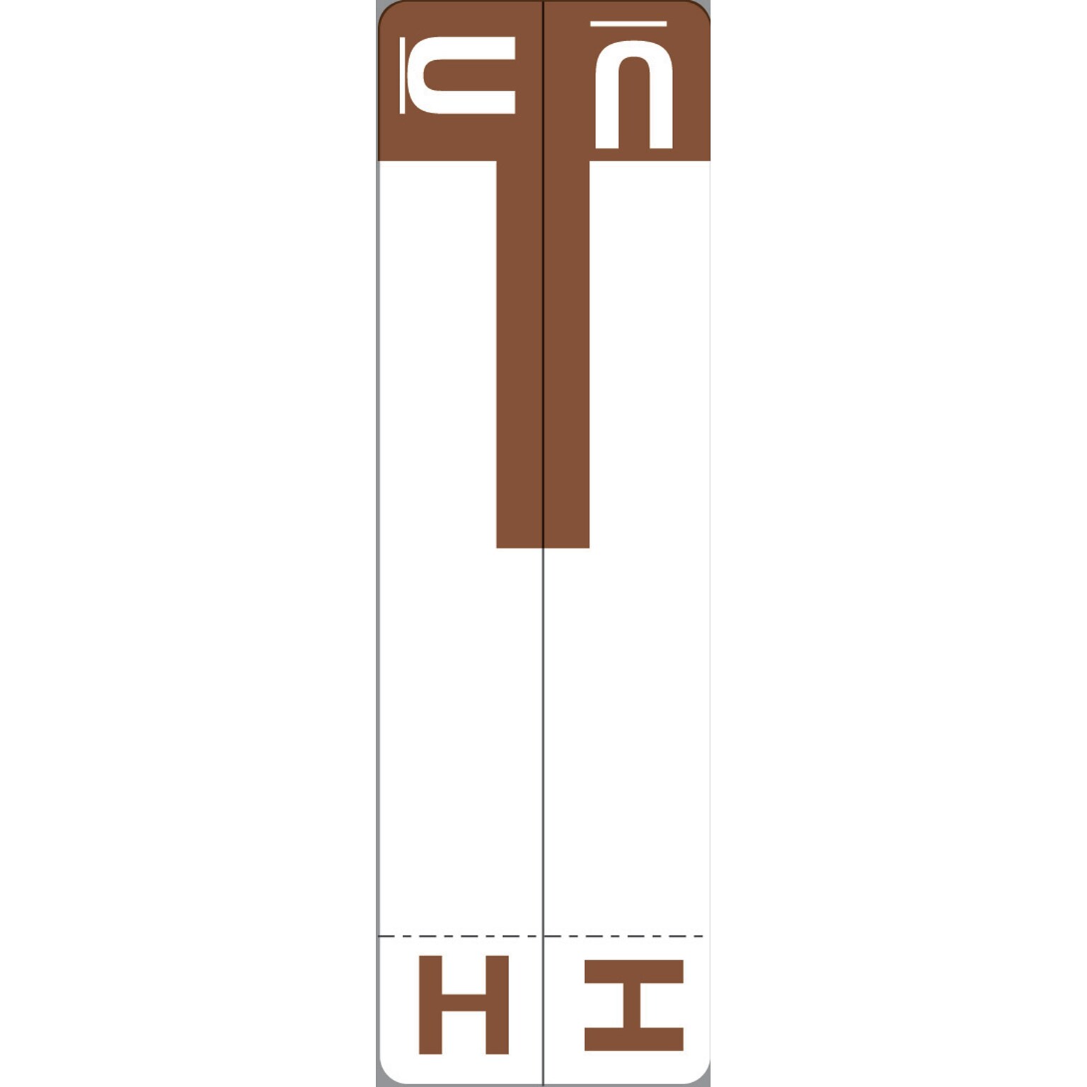 Medical Arts Press® H and U Name Labels, Dark Brown, Smead® Alpha-Z® Compatible