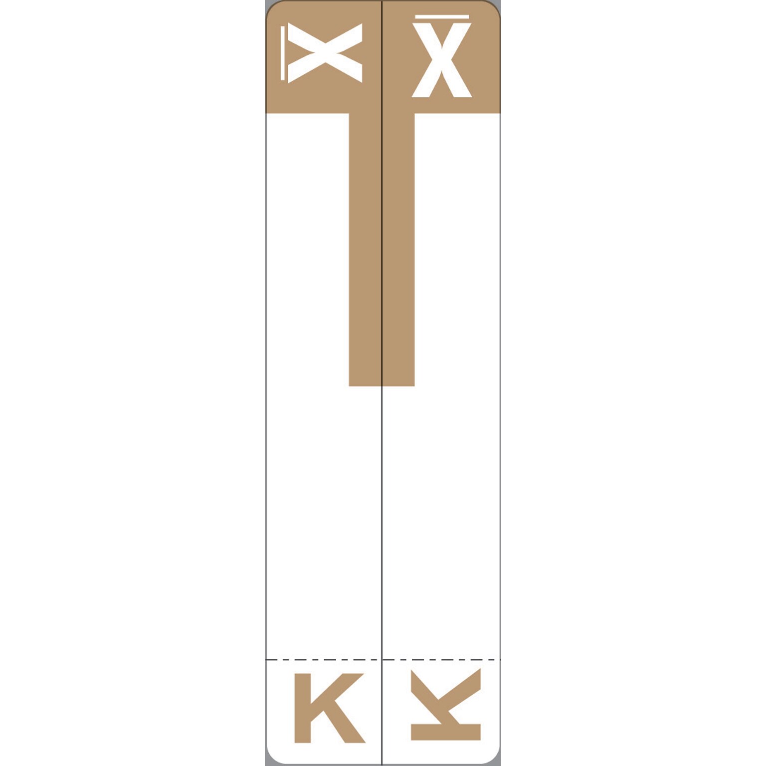 Medical Arts Press® K and X Name Labels, Light Brown, Smead® Alpha-Z® Compatible