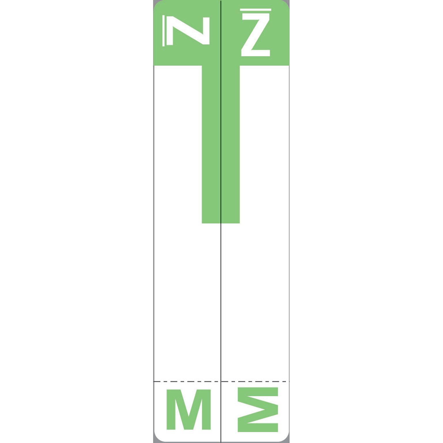 Medical Arts Press® M and Z Name Labels, Light Green, Smead® Alpha-Z® Compatible