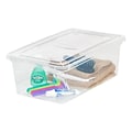 IRIS Clear Storage Box, 6 Qt., Snap-tight Lid Storage Tote, Clear, 18 Pack (586850)