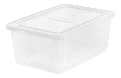 IRIS Clear Storage Box, 17 Qt., Snap-tight Lid Storage Tote, Clear, 12 Pack (586855)