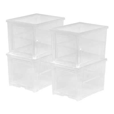 IRIS Easy Access Womens Shoe Box, Clear, 4 Pack (586431)