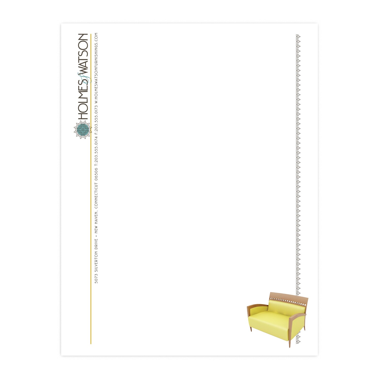 Custom Full Color Letterhead, 8.5 x 11, ENVIRONMENT® Ultra Bright White 24# Stock, Flat Print