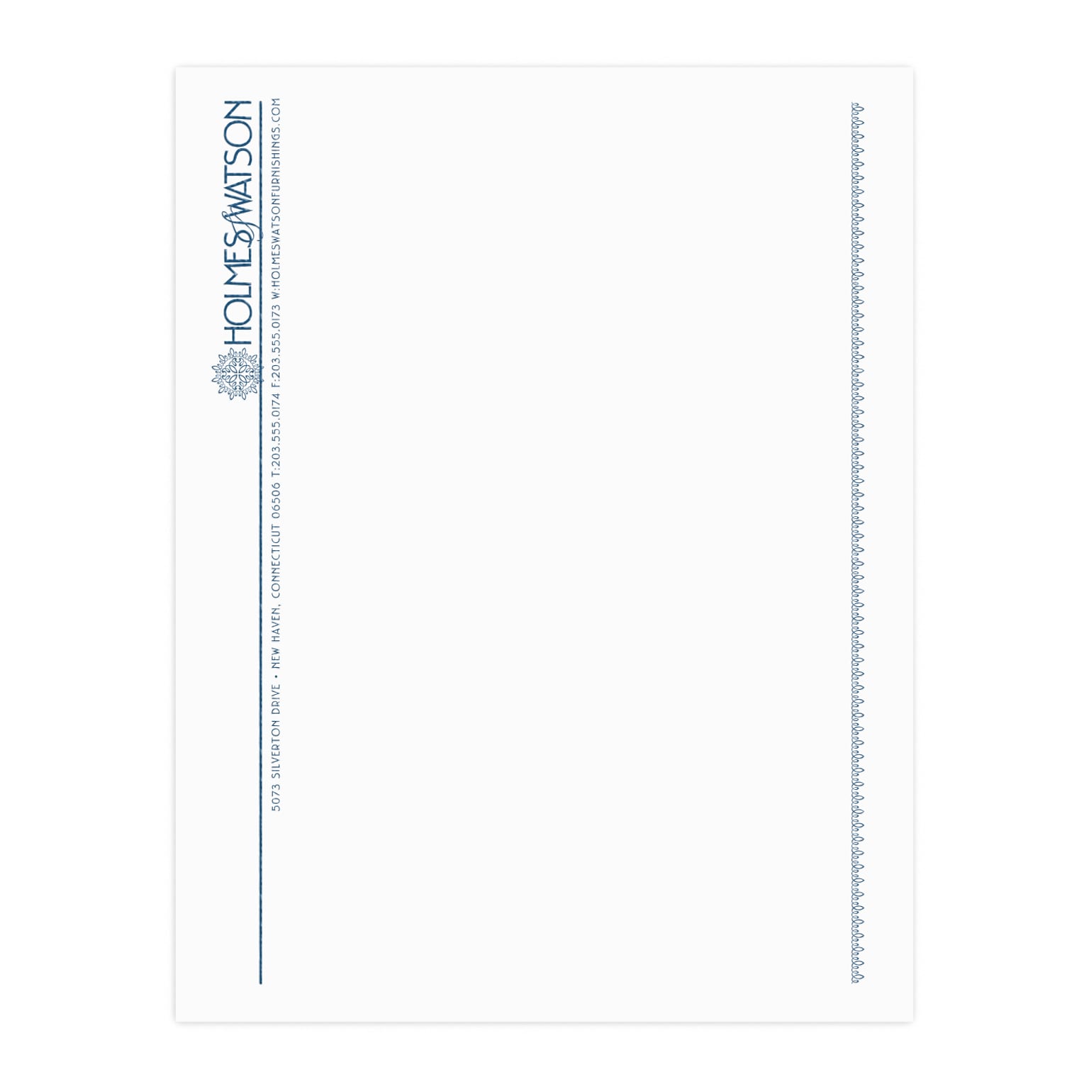 Custom 1 & 2 Color Letterhead, 8.5 x 11, Economy White Smooth 24# Stock, 1 Custom Ink, Raised Print