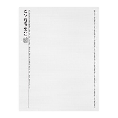 Custom 1 & 2 Color Letterhead, 8.5 x 11, CLASSIC® Laid Antique Gray 24# Stock, 1 Standard Ink, Rai